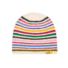 CROCHET BEANIE [WHITE MULTI]